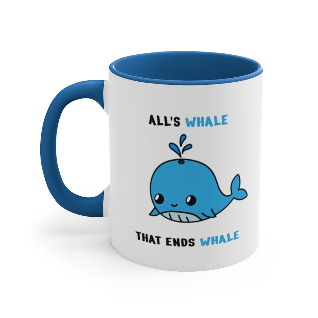 Whale Accent Mug, 11oz
