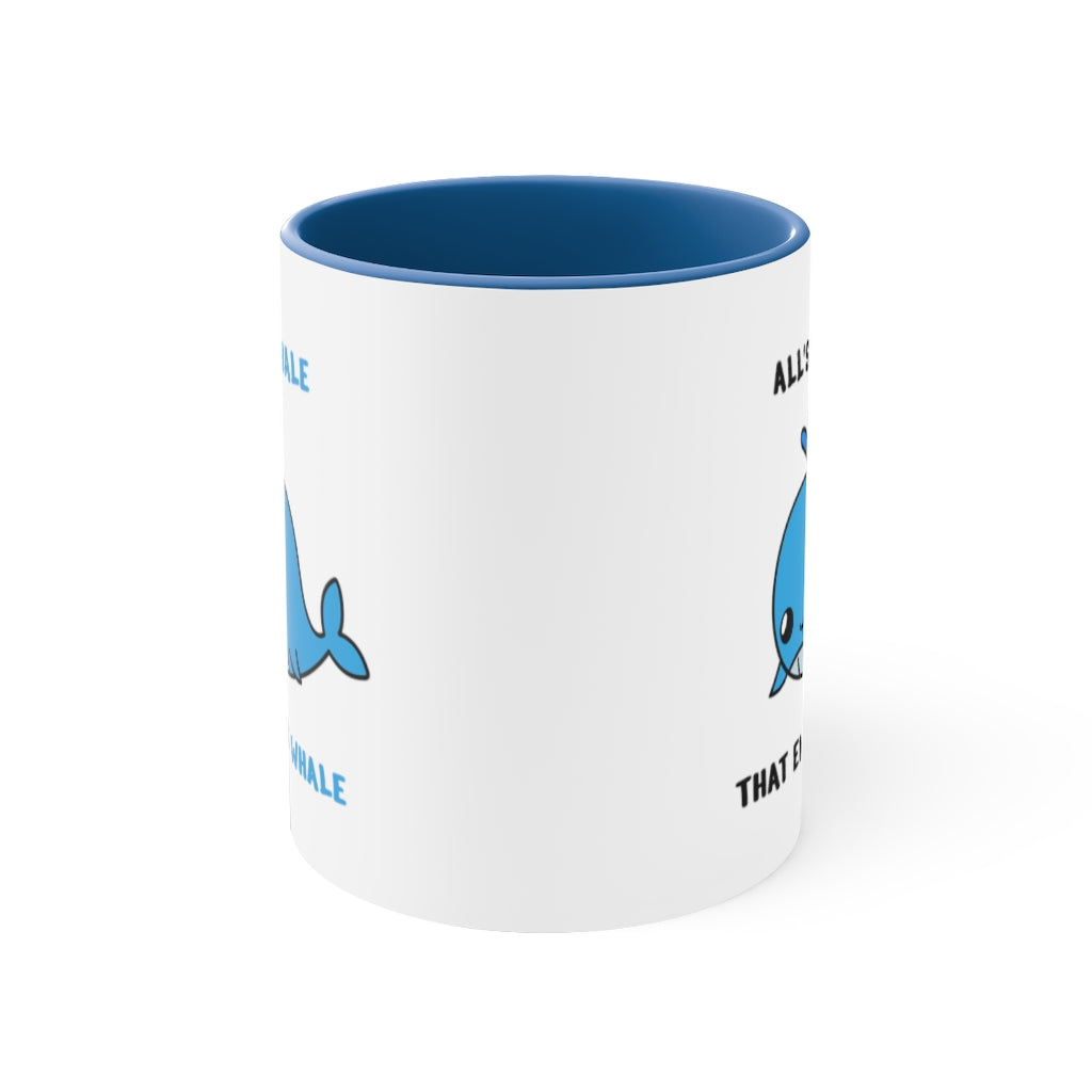 Whale Accent Mug, 11oz