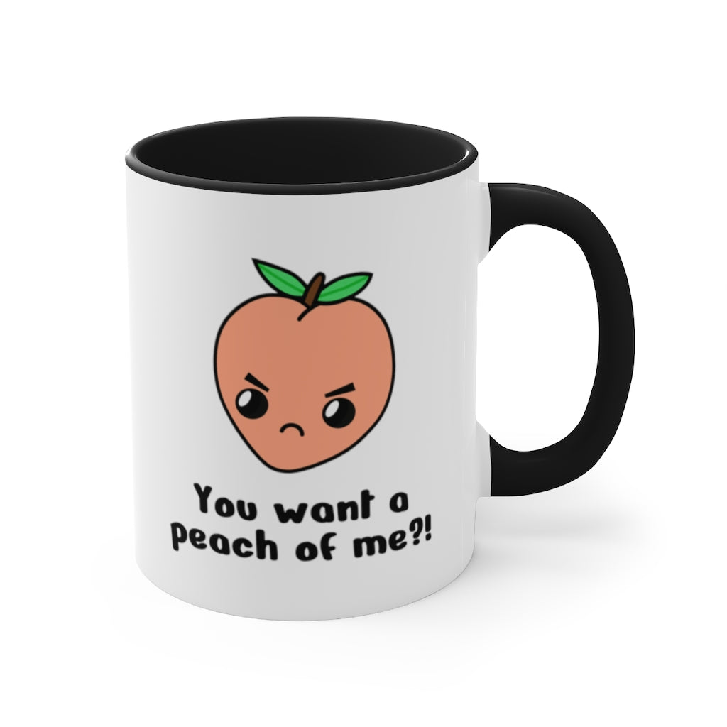 Peach Accent Mug, 11oz