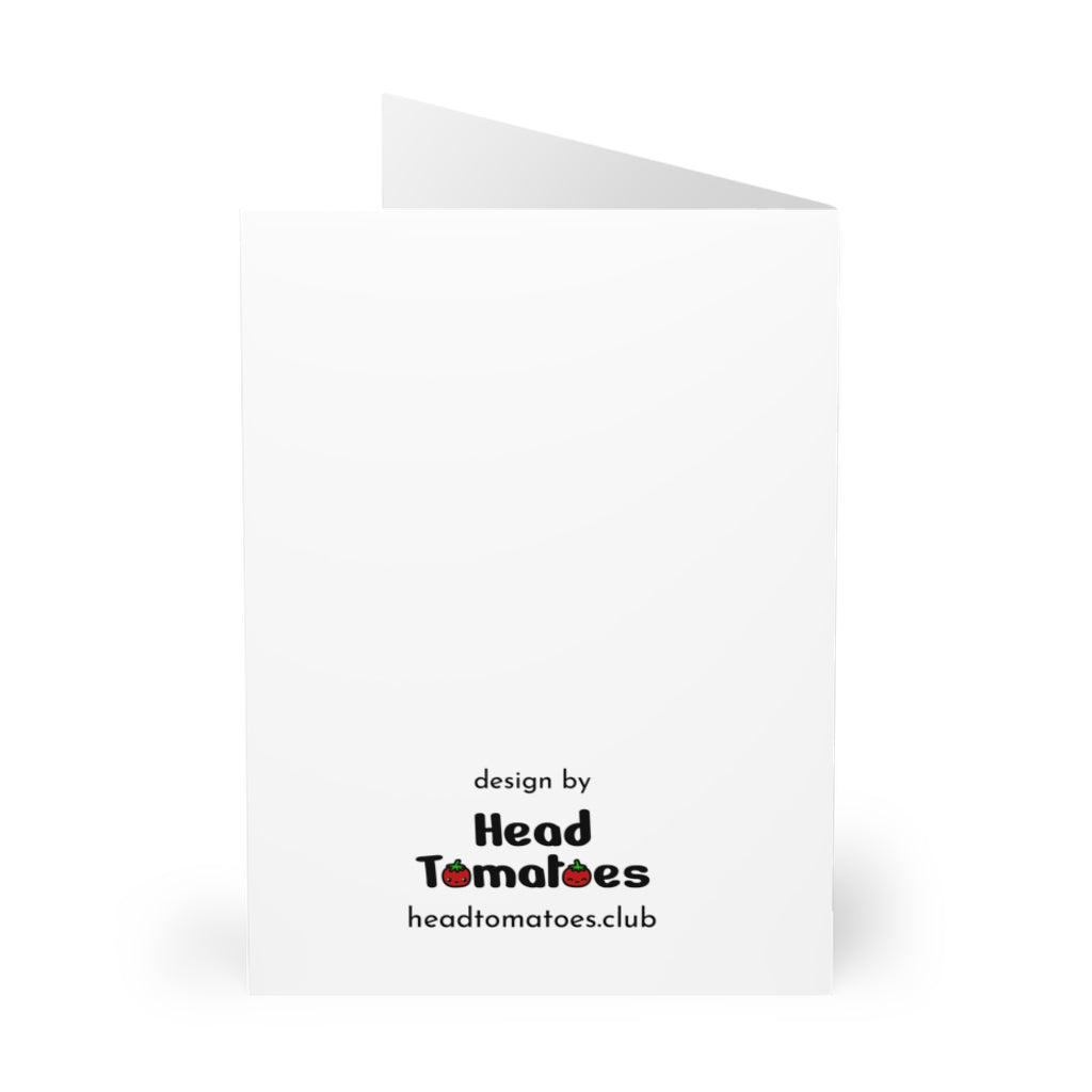 Meowy Christmas Greeting Cards (5 Pack w/ Envelopes)