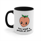 Peach Accent Mug, 11oz