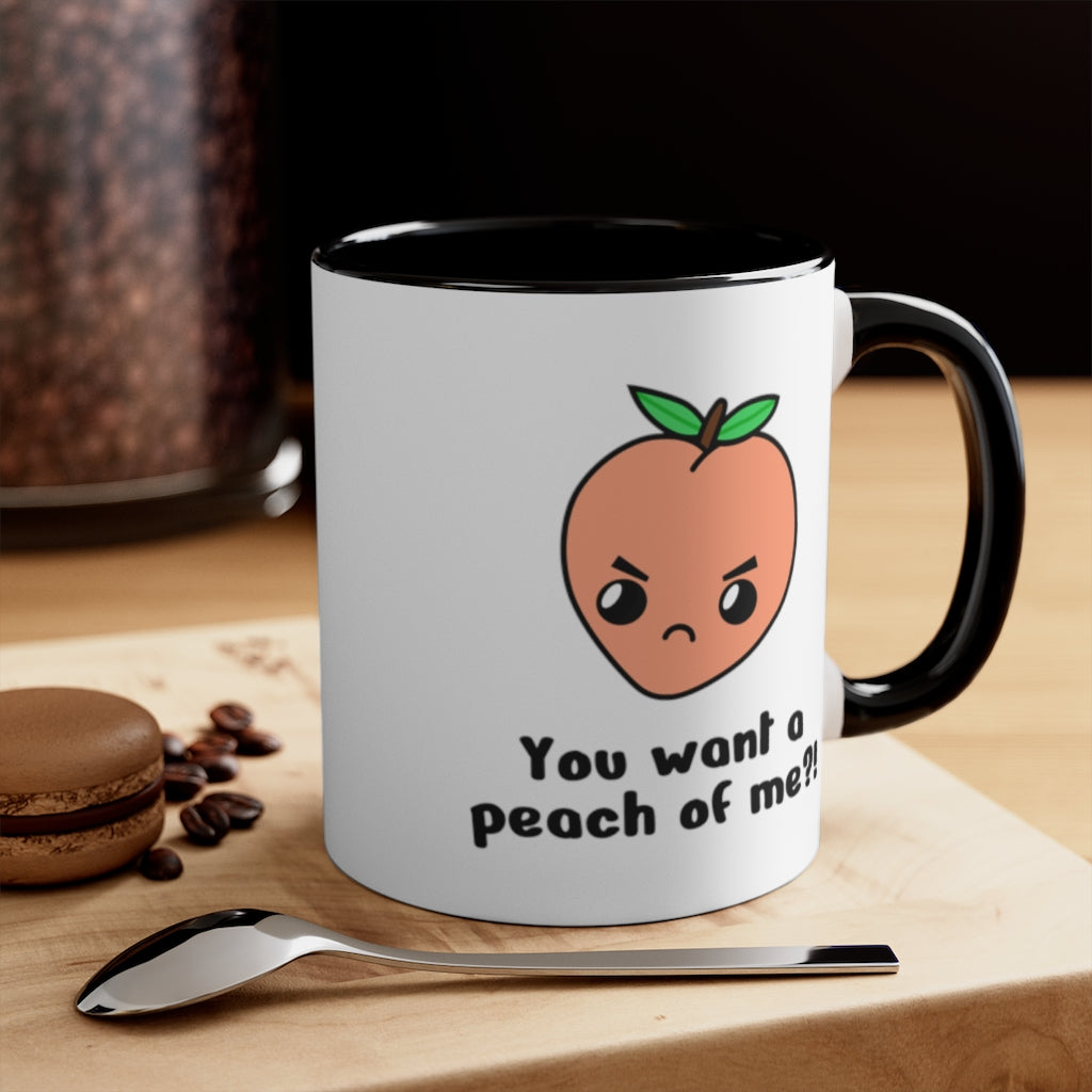 Peach Accent Mug, 11oz