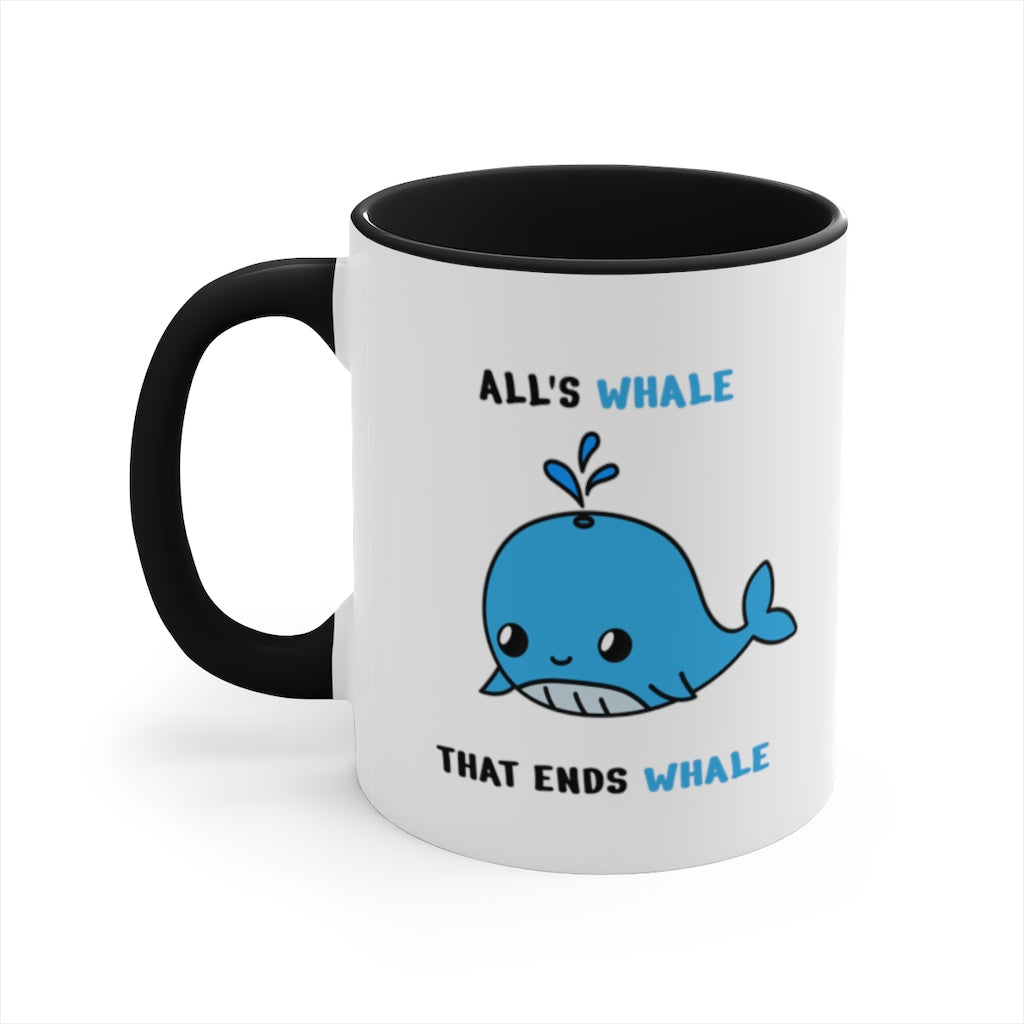 Whale Accent Mug, 11oz