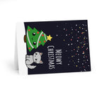 Meowy Christmas Greeting Cards (5 Pack w/ Envelopes)